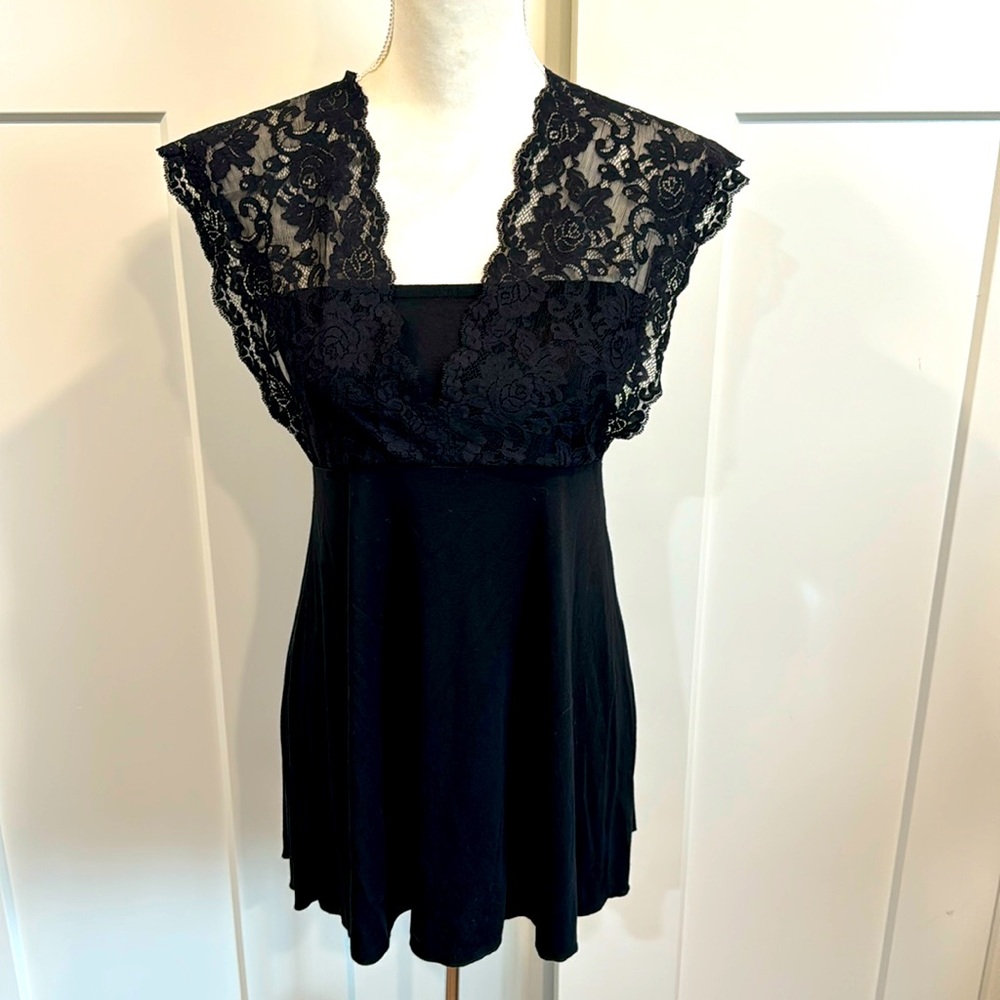 Y2K Ann Ferriday sexy top with lace